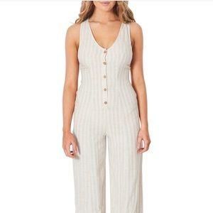 BRAND NEW NWOT Rip Curl Surf Shack Linen Jumpsuit